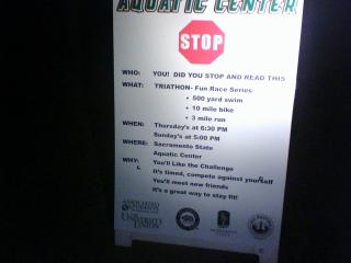 The triathalon is on Sunday's what?